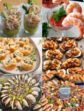 un collage d'aliments